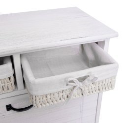 Skoskab med 2 skuffer 100 x 60 x 24 cm - hvid skoreol til skoopbevaring