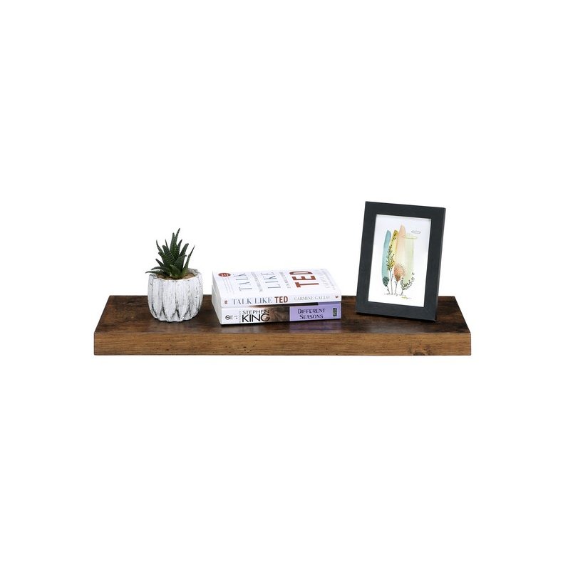 Hylde i tr - vghngt trhylde - rustik brun vghylde 60 x 20 cm
