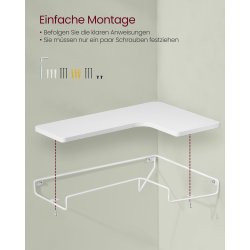 Hylder - 2 sv�vende L-formet hj�rnehylder - hvid