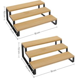 Krydderihylder - st med 2 stabelbare kkkenhylder - bambus