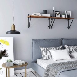 V�ghylder i tr� - 2 v�gh�ngte tr�hylder - brune 60 x 20 cm