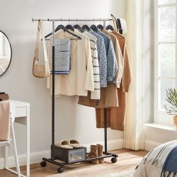 Teleskop t�jstativ p� hjul - teleskopisk t�jstang 83-120x40x160