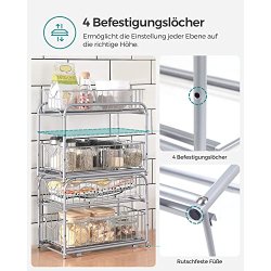 Opbevaringskurve - 2 udtrkskurve til skab og bord - gr metal