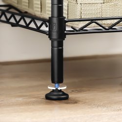 Badevrelsesreol i sort stel med 3 hylder - 30x30x73 cm