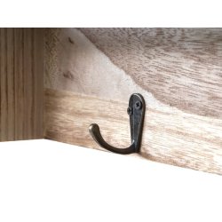 Vghngt garderobe med 5 skuffer - antik rustik lysebrun knagerkke 32x65x13