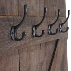 V�gh�ngt garderobe - brun knager�kke med 6 knager 91x60cm - entrem�bel