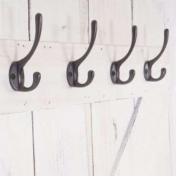 V�gh�ngt garderobe - hvid knager�kke med 6 knager 91x60cm - entrem�bel