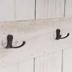 V�gh�ngt garderobe - hvid knager�kke med 6 knager 91x60cm - entrem�bel