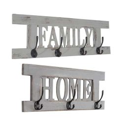 2 knager�kker Home + Family garderobe - antik gr� entrem�bler