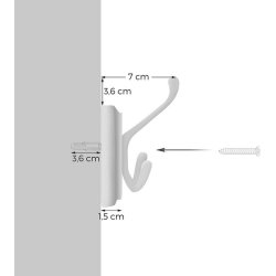 Knager�kke - hvid v�gh�ngt knager�kke i tr� med 4 tredobbelt knager