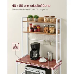 Kkkenreol med indbygget strm - kkken modul - brun 40x80x170