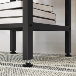 Barbord med vinreol og glasholder - hjbord - rustik brun