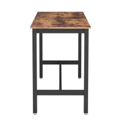 Barbord - hjbord i industrielt design - rustik brun 120x60x90