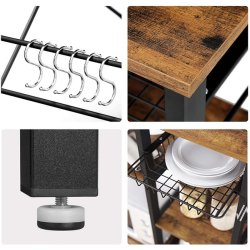 Kkken - kkkenreol i industrielt design - rustik brun 90x40x84