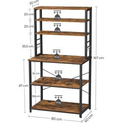 Kkkenreol - kkkenopbevaring - kkken modul - rustik brun  80x40x167