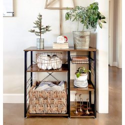 Kkken - kkkenreol i industrielt design - rustik brun 90x40x84