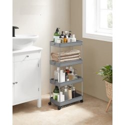 Rullevogn - gr opbevaringsvogn med 4 hylder 40 x 22 x 86