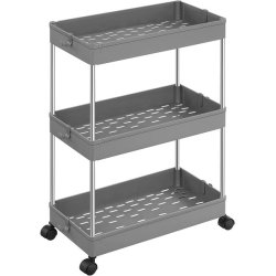 Rullevogn - gr opbevaringsvogn med 3 hylder 40 x 22 x 60