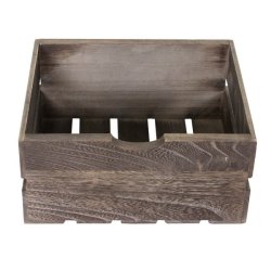 Kommode - brunt sengebord i antik look med 2 skuffer - 36 x 32 x 26 cm