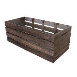 Kommode - brunt sengebord i antik look med 4 skuffer - 70 x 32 x 26 cm