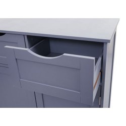 Kommode - gr� kommode med 2 skuffer og 2 skabe 80 x 70 x 34 cm