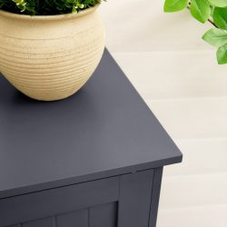 Kommode med skab og 4 skuffer - gr� 81 x 55 x 30 cm