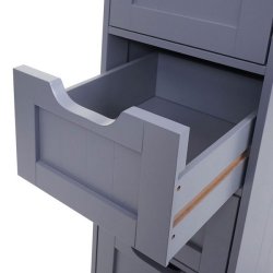 Kommode - gr� kommode med 4 skuffer 80 x 30 x 26 cm