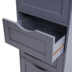 Kommode - gr� kommode med 5 skuffer 100 x 40 x 35 cm