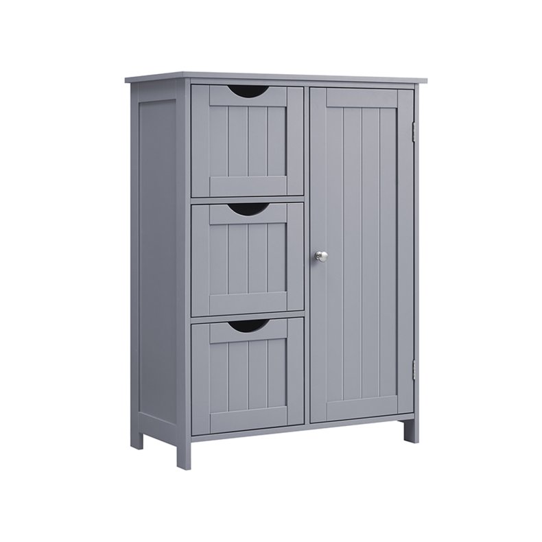 Kommode med skab og 3 skuffer - gr 60 x 30 x 80 cm