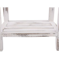 Sidebord - kommode/sengebord 57x35x27 cm i antik vintage stil ~ hvidt