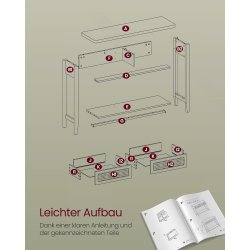 Konsolbord i boheme stil - Boho Chic sidebord - sort