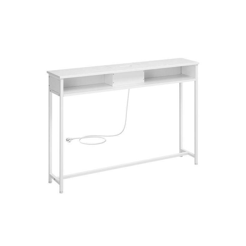 Konsolbord med strm - smalt sidebord - hvid 120x25x81