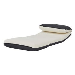 L�nestolsseng - sovestol og g�steseng - creme/sort sovestol 75x217