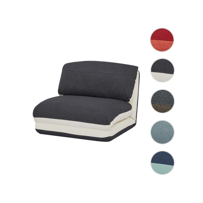 L�nestolsseng - sovestol og g�steseng - creme/sort sovestol 75x217