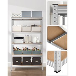 Stlreol med 5 hylder - lagerreol - slv reol 200 x 120 x 60