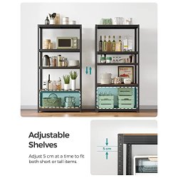 Stlreol med 5 hylder - lagerreol - sort reol 200 x 100 x 50