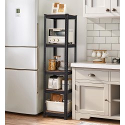 Stlreol - lagerreol - sort og rustik brun reol 150 x 37 x 37