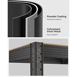 Stlreol - lagerreol - sort og rustik brun reol 180 x 90 x 40