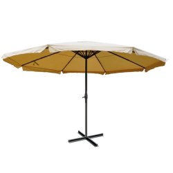 Markedsparasol  500 cm - stor rund parasol p  5 meter - creme/beige