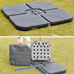 Markedsparasol  500 cm - stor rund parasol p  5 meter - antracit gr