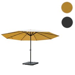 Markedsparasol  500 cm - stor rund parasol p  5 meter - creme/beige
