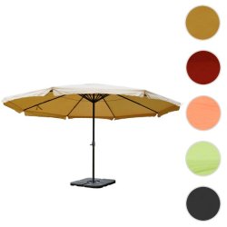 Markedsparasol  500 cm - stor rund parasol p  5 meter - creme/beige