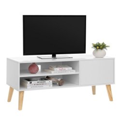 TV-b�nk - TV-bord i skandinavisk design - hvid 110 x 40 x 50