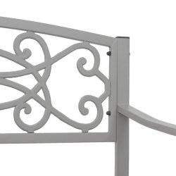 Bnk i metal - metalbnk - parkbnk i gr pulverlakeret stl - 127 cm