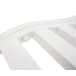 Bnk i metal - metalbnk - parkbnk i hvid pulverlakeret stl - 127 cm