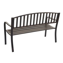 Metalbnk - bnk i metal - parkbnk i bronze pulverlakeret stl - 127 cm