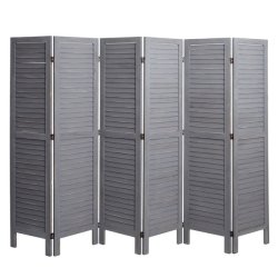 Sk�rmv�g i m�rkegr� antik vintage tr� - rumdeler/foldev�g 170 x 240 cm