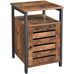 Sidebord - sengebord i industrielt design - rustik brun 40 x 40 x 60