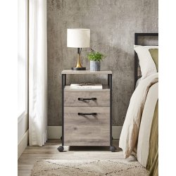 Arkivskab - sengebord og sidebord - gr� beige 42x44x66,5