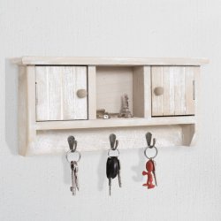 N�gle knager�kke med 2 skabe - beige v�gskab n�gleskab